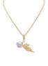 Freshwater pearl AAAA pendant necklace,stainless steel gold