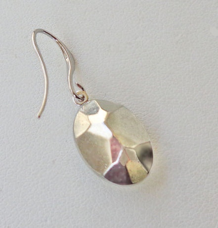 Crystal oval dangle drop earrings royal blue,rhodium silver