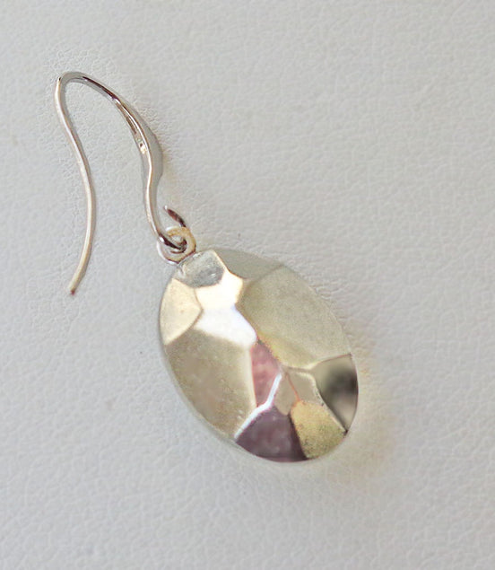 Crystal oval dangle drop earrings royal blue,rhodium silver