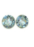 Crystal stud earrings light azore,gold plated