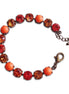 LUSH LAVA Crystal tennis bracelet neon orange,topaz,antique brass