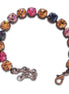 Austrian crystal  tennis bracelet multicolour, antique silver