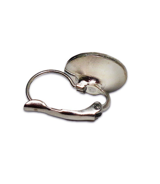 Crystal  rivoli  drop earrings, vitrail medium,rhodium silver