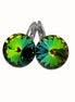 Crystal  rivoli  drop earrings, vitrail medium,rhodium silver