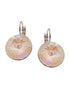 Crystal rivoli  drop earrings,ivory ,rhodium silver