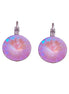 Crystal rivoli drop earrings,lavender,rhodium silver