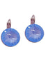 Crystal rivoli  drop earrings, crystal sky ignite, rhodium silver plated