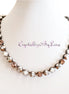 BRIDGET crystal necklace crystal multicolour ,antique brass