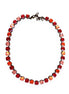 MAEVE crystal necklace crystal vivid orange ,antique brass