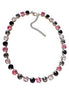 CHRISSY,crystal  tennis necklace multicolour,rhodium silver