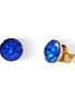 Crystal  stud earrings ocean delite,gold plated