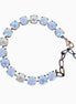 Austrian crystal  tennis bracelet white ,antique silver