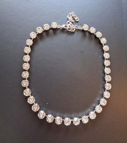 ESTELLE crystal tennis necklace clear crystal