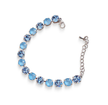 SOMETHING BLUE Swarovski crystal 8mm fancy stone tennis bracelet