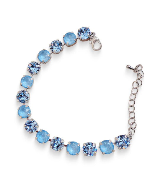 SOMETHING BLUE Swarovski crystal 8mm fancy stone tennis bracelet