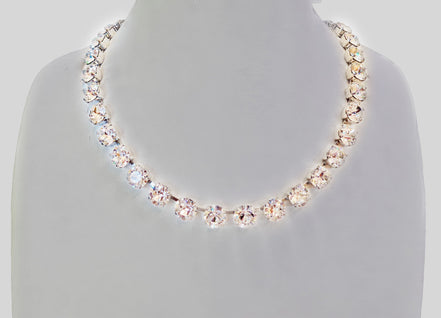 ESTELLE crystal tennis necklace clear crystal