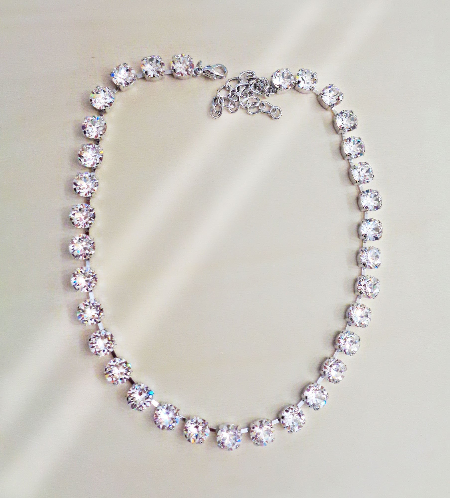 ESTELLE crystal tennis necklace clear crystal