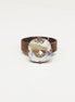 Crystal square stone ring,crystal moonlight,antique brass