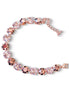 Austrian crystal tennis bracelet rose gold and silk, rose gold