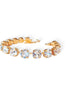Crystal tennis bracelet clear crystal,yellow gold