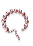 Austrian crystal rivoli tennis bracelet rose gold /vintage rose, antique copper
