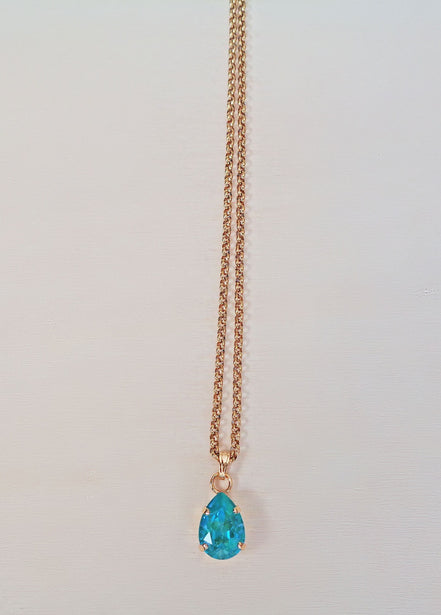 Crystal  mini pendant necklace,laguna delite