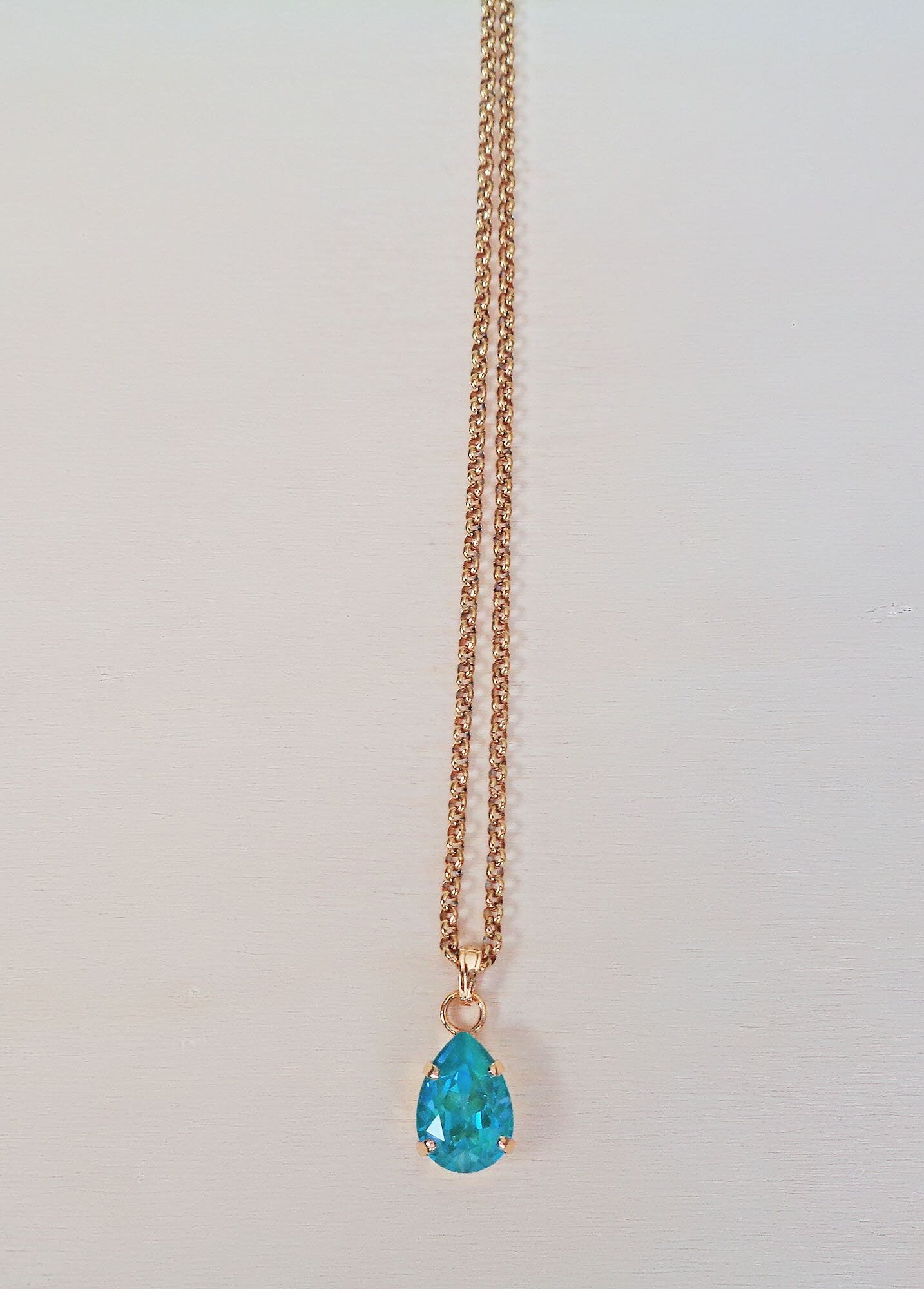 Crystal  mini pendant necklace,laguna delite