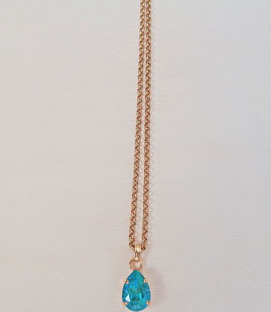 Crystal  mini pendant necklace,laguna delite