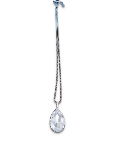 Crystal  large pear pendant necklace,clear crystal