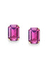Crystal  stud  earrings Dark rose, yellow gold plated