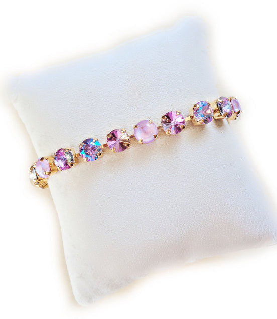TIMELESS PURPLE Austrian  crystal tennis s bracelet vitrail light,violet