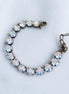 Austrian crystal  tennis bracelet crystal moonlight, antique brass
