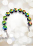 Austrian  crystal rivoli tennis  bracelet vitrail medium,rhodium silver
