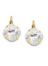 Crystal  square drop earrings clear crystal,gold plated