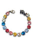 CANDY BASKET Crystal tennis bracelet multicolour,antique brass