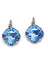 Crystal  square drop earrings aquamarine