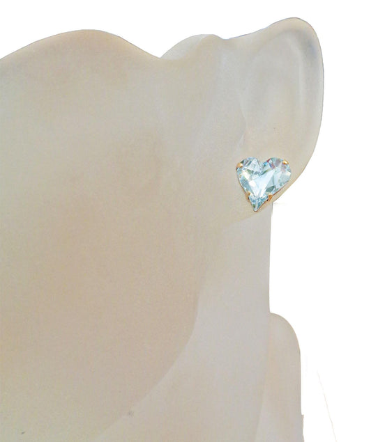 Swarovski Kristall Fancy Stone Sweetheart Ohrstecker, Hell Azur, Gelbgold plattiert