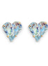 Boucles d'oreilles à tige en cristal Swarovski, pierre fantaisie, azur clair, plaqué or jaune