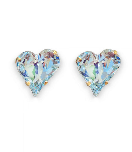Swarovski Kristall Fancy Stone Sweetheart Ohrstecker, Hell Azur, Gelbgold plattiert