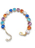 Austrian crystal  tennis bracelet multicolour,18k gold plated