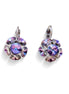 Crystal drop,vitrail light,earrings,rhodium silver