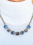 Crystal decorated necklace, ocean delite and light sapphire