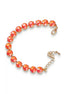 Austrian crystal tennis bracelet orange glow delite,yellow gold
