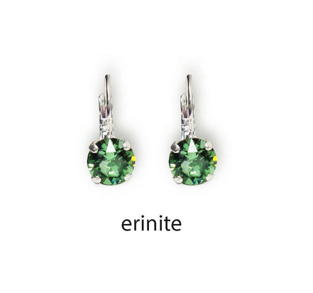 Crystal  silver plated drop earrings,choose your colour