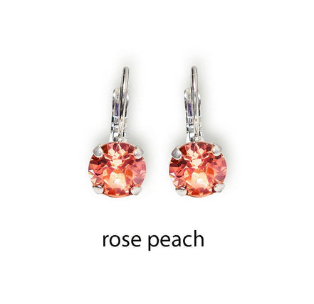 Crystal  silver plated drop earrings,choose your colour