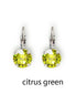Crystal  silver plated drop earrings,choose your colour