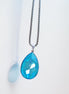 Large  crystal  pear  pendant necklace laguna Delite,stainless steel chain