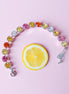 LEMON SUNDAE Austrian crystal tennis bracelet multicolour,rhodium silver