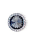 Crystal  halo round finger  ring  silver night,rhodium silver