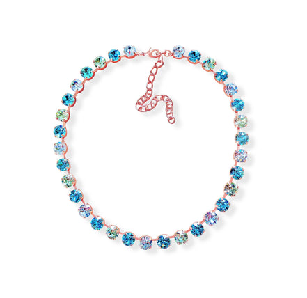 POOL PARTY crystal necklace alight blue,green,rose gold